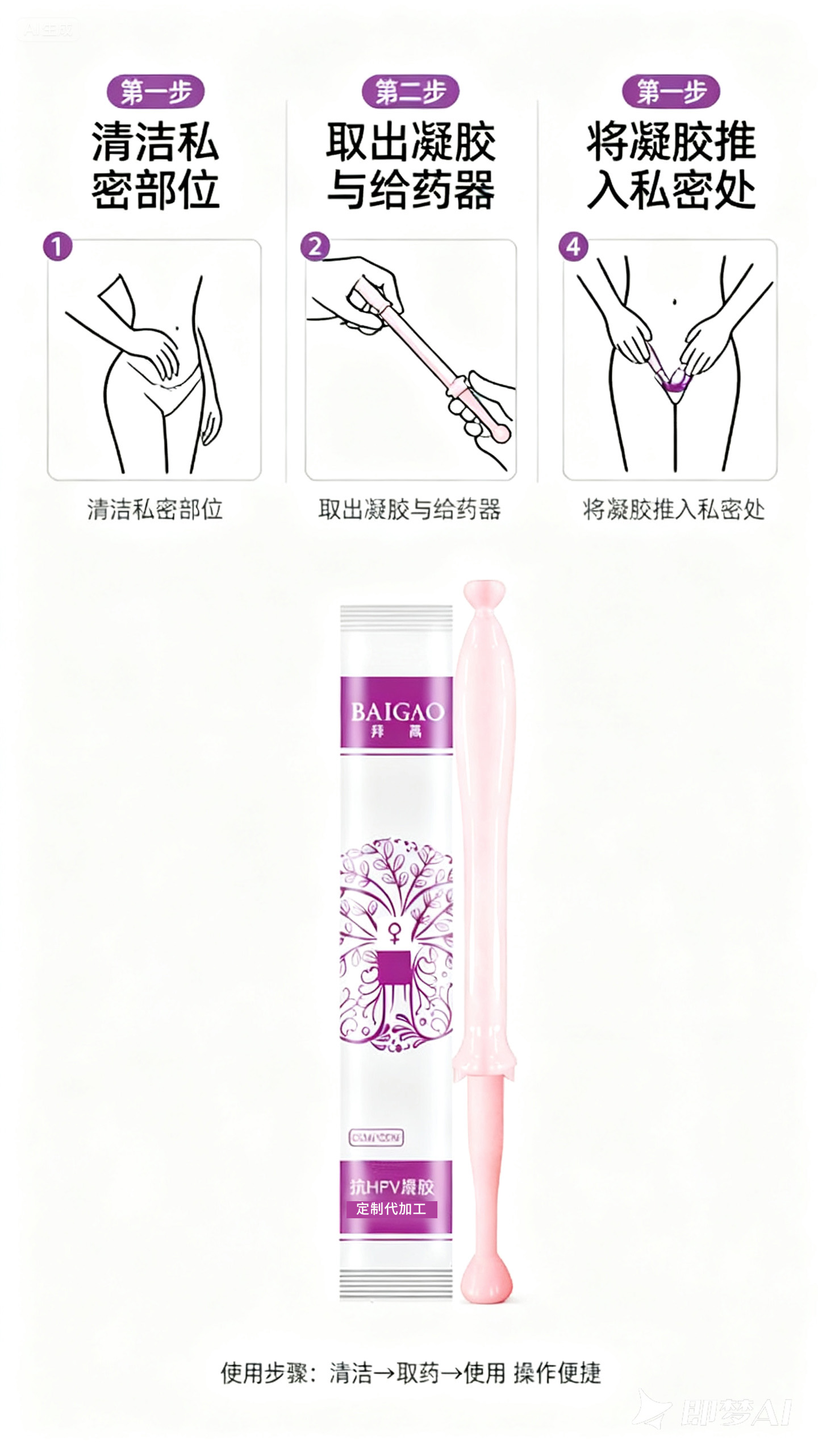抗HPV私护凝胶贴牌