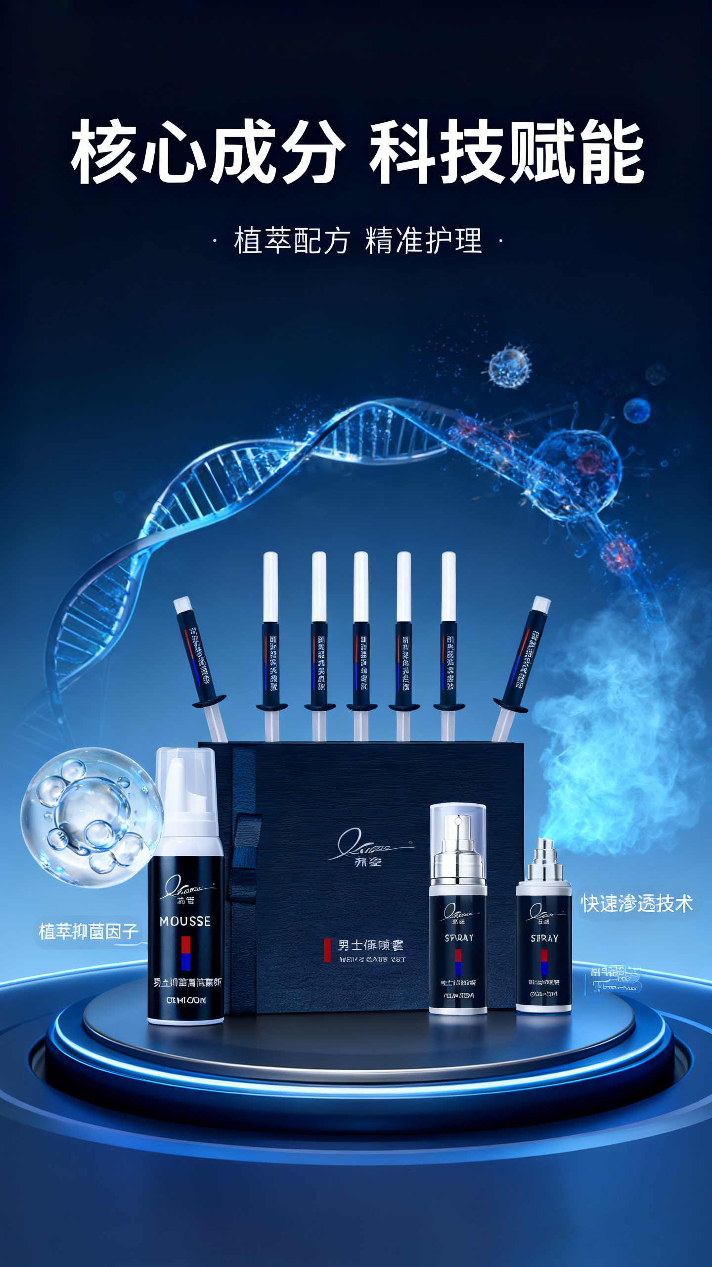 男士私密保养护理套代加工